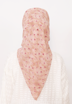 LUMIERÉ PRINTED INSTANT BAWAL - PEACH ROSALIE