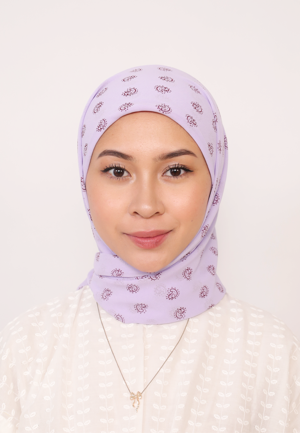 LUMIERÉ PRINTED INSTANT BAWAL - PURPLE PAISLEY