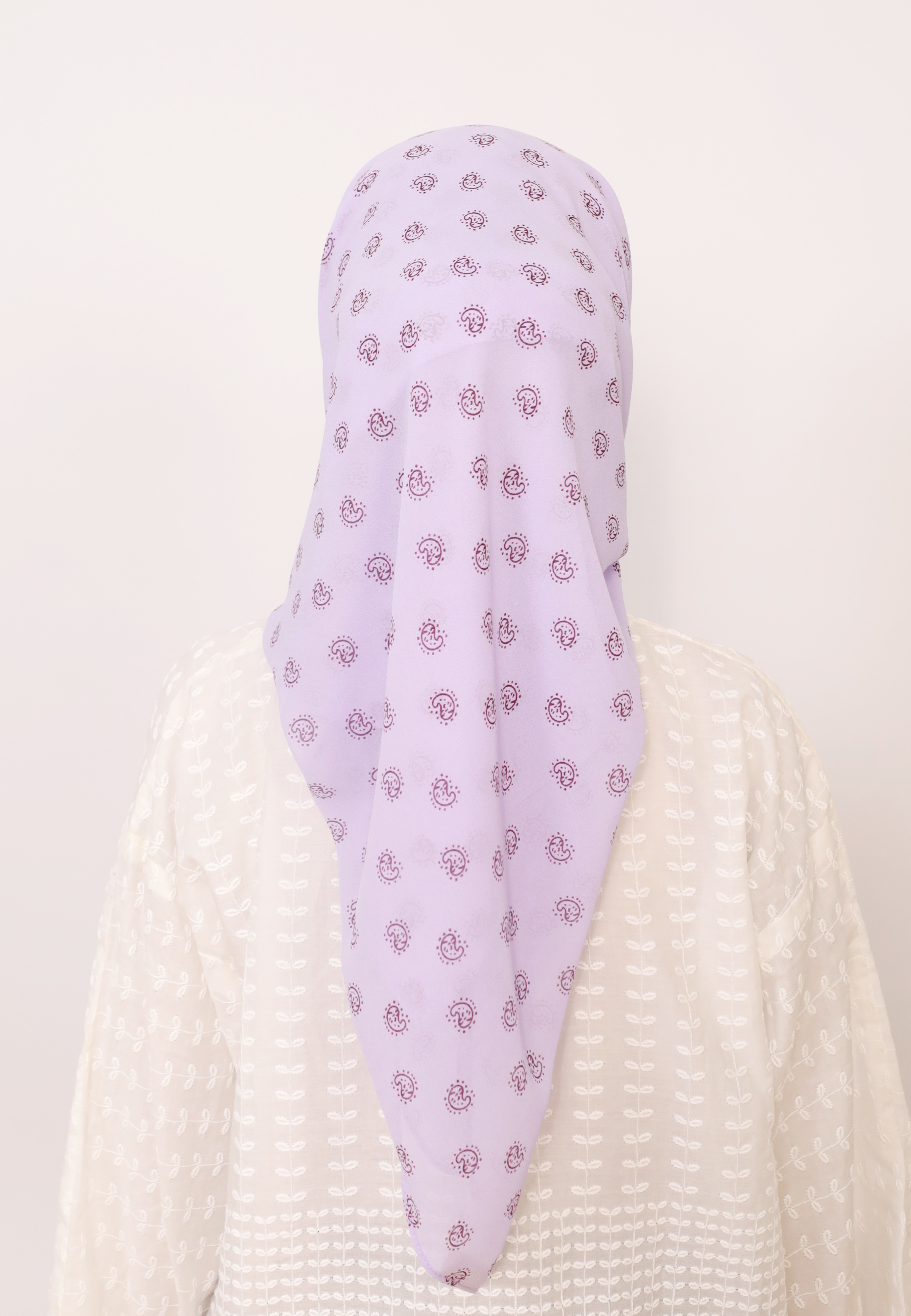 LUMIERÉ PRINTED INSTANT BAWAL - PURPLE PAISLEY