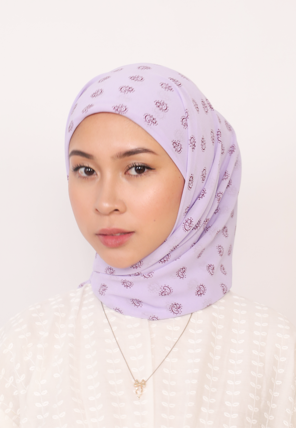 LUMIERÉ PRINTED INSTANT BAWAL - PURPLE PAISLEY