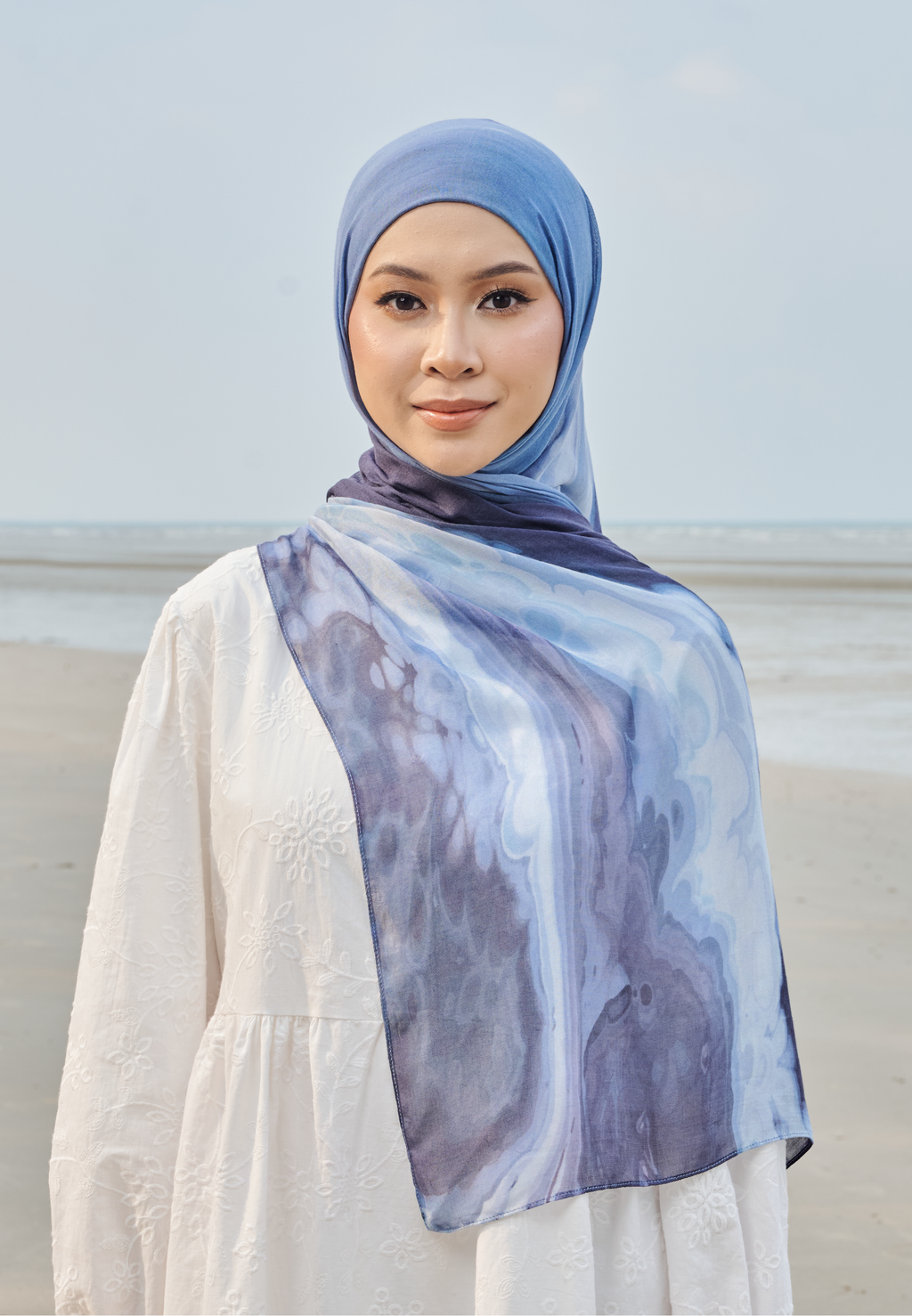 AURA MODAL INSTANT SHAWL - BLUE TIDE