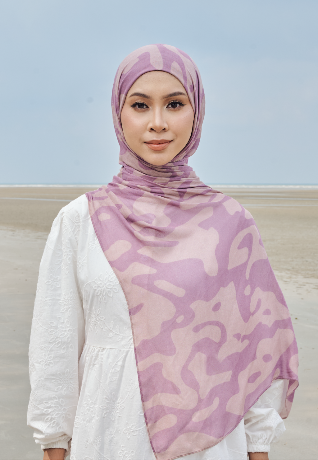 AURA MODAL INSTANT SHAWL - LAVENDER MARBLE