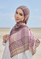 AURA MODAL INSTANT SHAWL - MOCHA PLAID