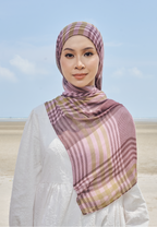 AURA MODAL INSTANT SHAWL - MOCHA PLAID