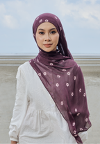AURA MODAL INSTANT SHAWL - MULBERRY DAISY