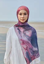 AURA MODAL INSTANT SHAWL - PLUM NEBULA
