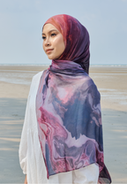 AURA MODAL INSTANT SHAWL - PLUM NEBULA
