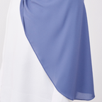 JASMINE HALF MOON INSTANT SHAWL - MARBLE BLUE