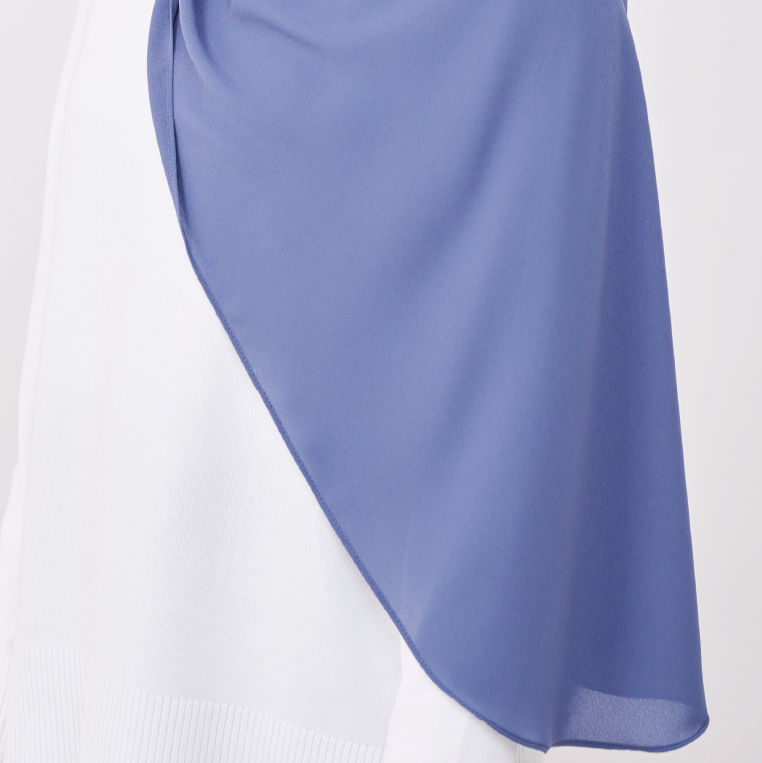 JASMINE HALF MOON INSTANT SHAWL - MARBLE BLUE