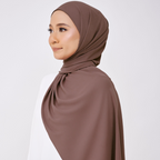 JASMINE HALF MOON INSTANT SHAWL - SHADOW BROWN