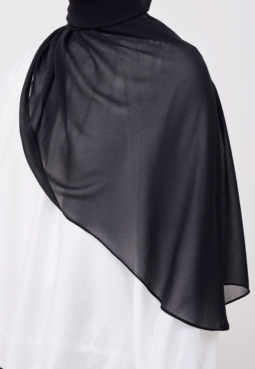 NADINE HALF MOON INSTANT SHAWL  - BLACK