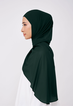 NADINE HALF MOON INSTANT SHAWL  - EMERALD GREEN