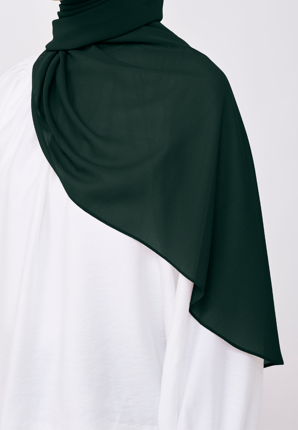 NADINE HALF MOON INSTANT SHAWL  - EMERALD GREEN