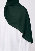NADINE HALF MOON INSTANT SHAWL  - EMERALD GREEN