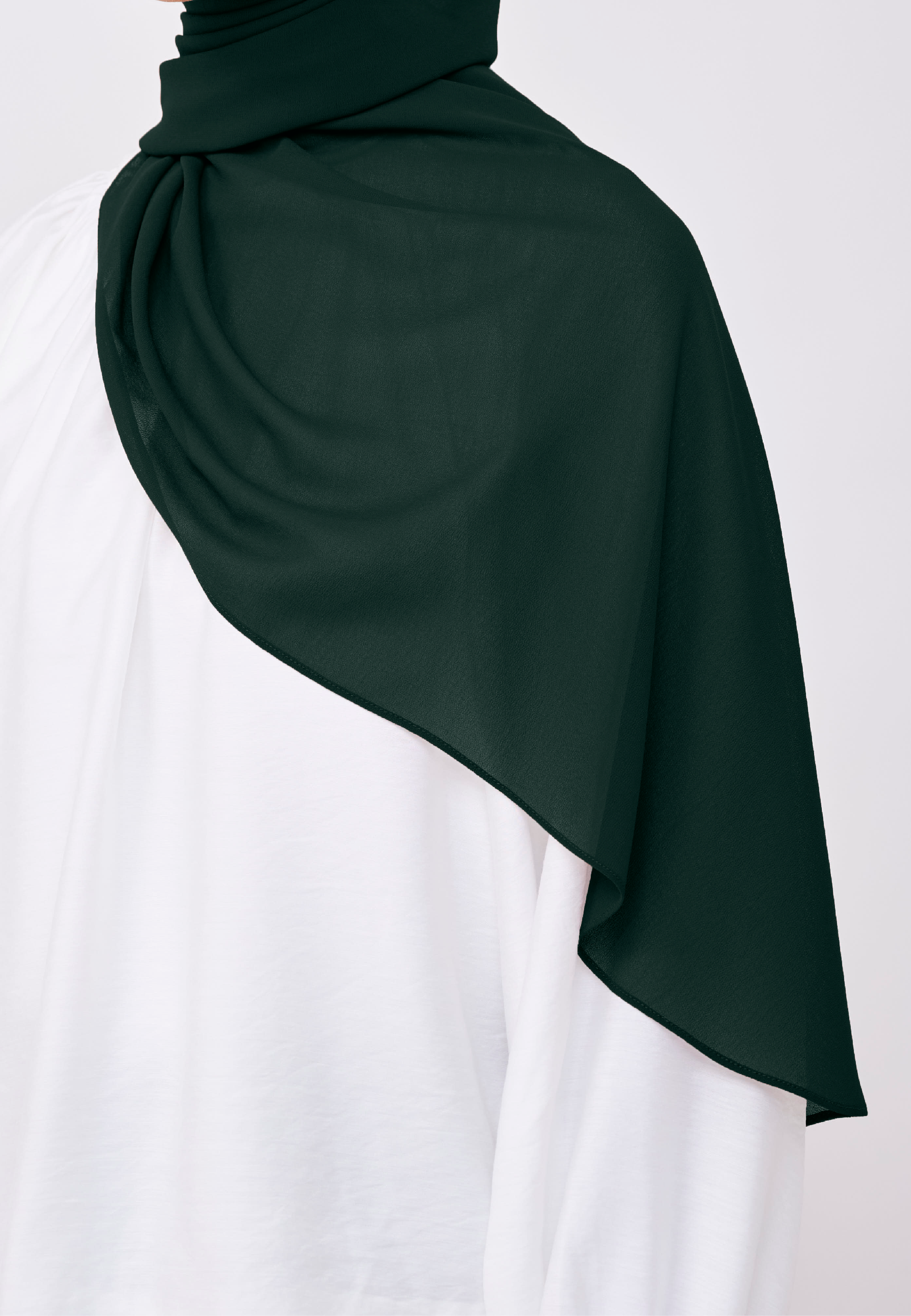 NADINE HALF MOON INSTANT SHAWL  - EMERALD GREEN