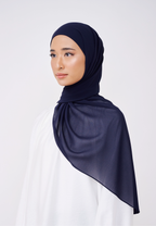 NADINE HALF MOON INSTANT SHAWL  - MARINE NAVY