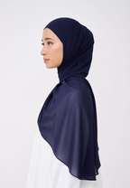 NADINE HALF MOON INSTANT SHAWL  - MARINE NAVY