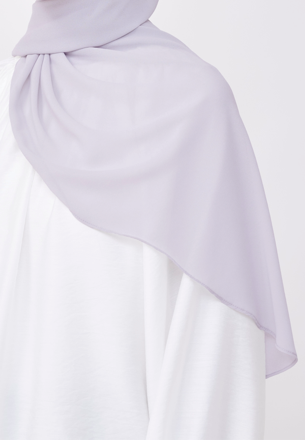 NADINE HALF MOON INSTANT SHAWL  - PASTEL LILAC