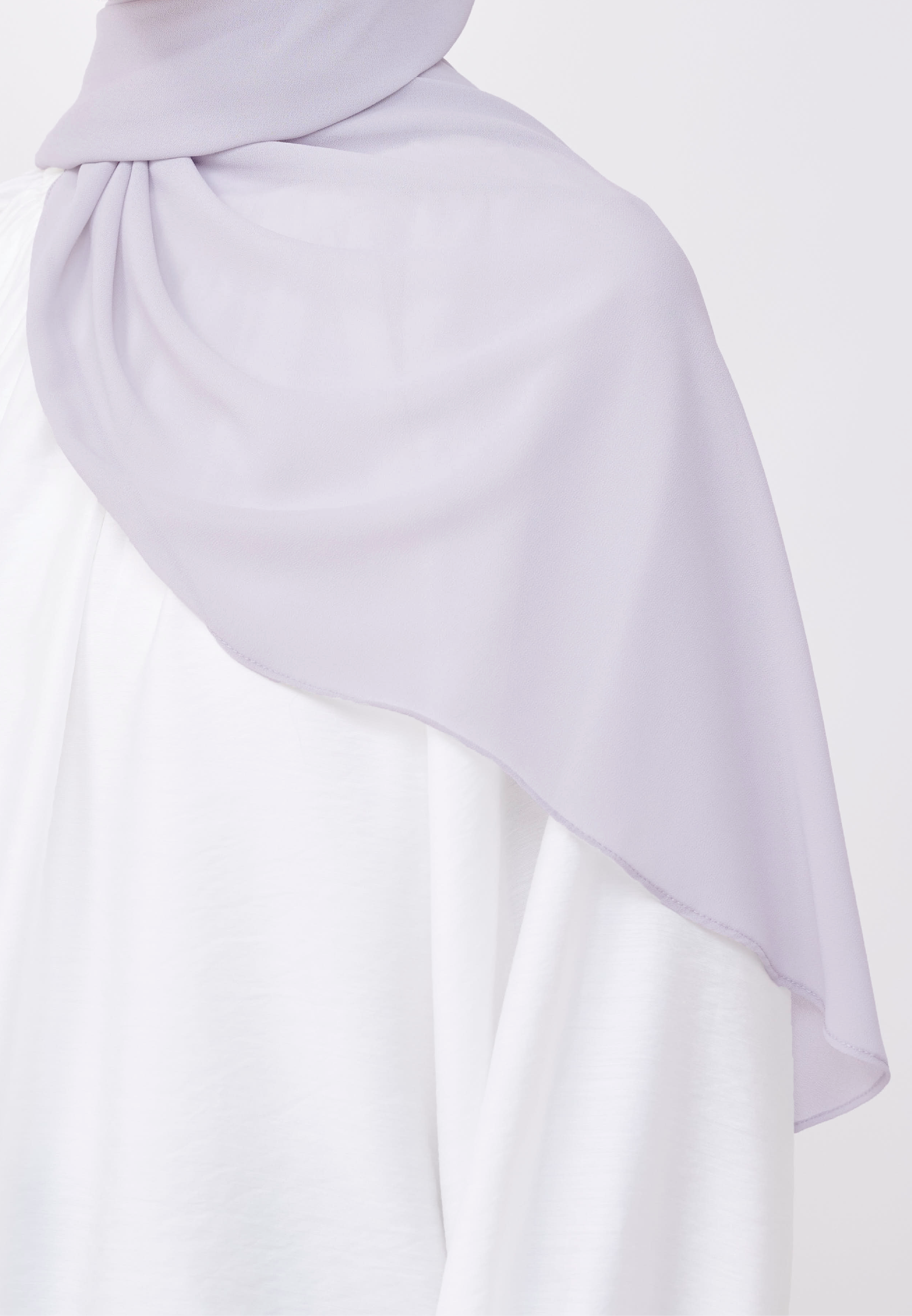 NADINE HALF MOON INSTANT SHAWL  - PASTEL LILAC
