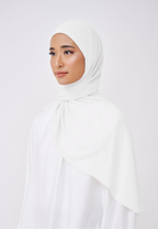 NADINE HALF MOON INSTANT SHAWL  - PEARL WHITE