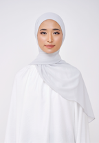 NADINE HALF MOON INSTANT SHAWL  - RHINO GREY