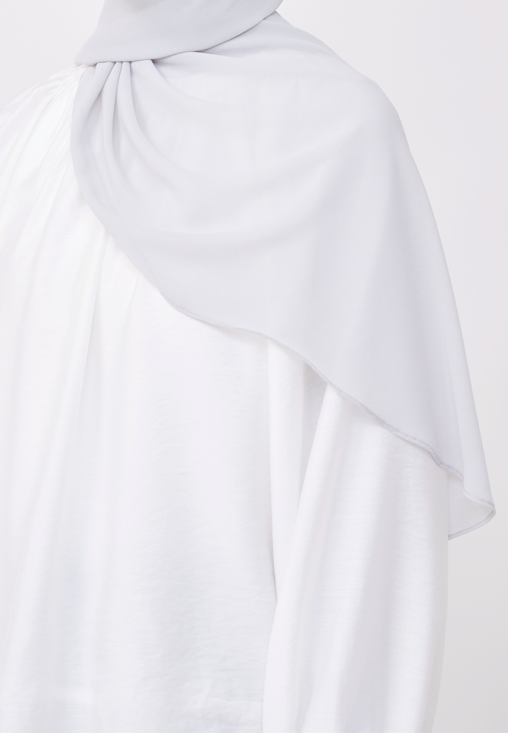 NADINE HALF MOON INSTANT SHAWL  - RHINO GREY