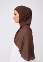 NADINE HALF MOON INSTANT SHAWL  - RICH BROWN