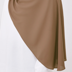 JASMINE HALF MOON INSTANT SHAWL - MOSS BROWN
