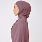 JASMINE HALF MOON INSTANT SHAWL - DEEP MAUVE