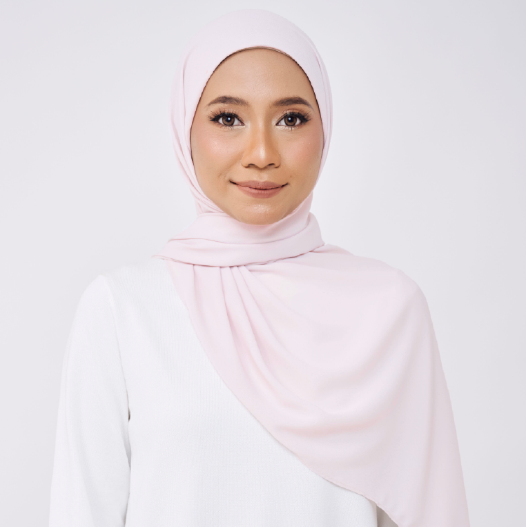 JASMINE HALF MOON INSTANT SHAWL - LIGHT PINK