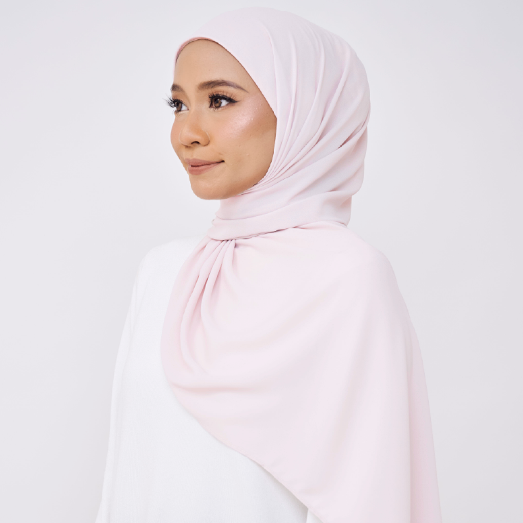 JASMINE HALF MOON INSTANT SHAWL - LIGHT PINK