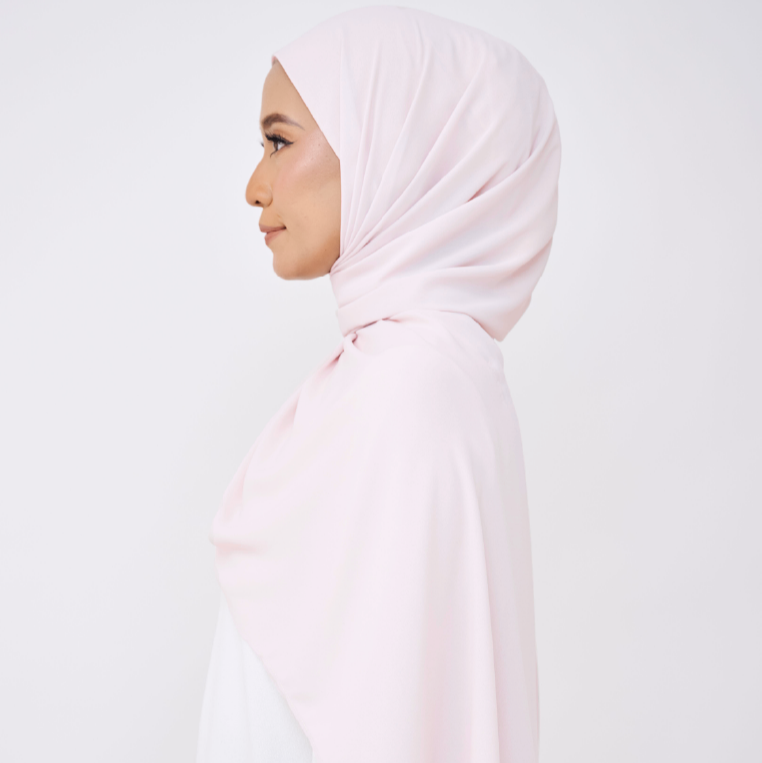 JASMINE HALF MOON INSTANT SHAWL - LIGHT PINK