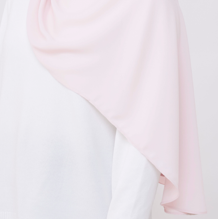 JASMINE HALF MOON INSTANT SHAWL - LIGHT PINK