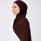 JASMINE HALF MOON INSTANT SHAWL - TAN BROWN