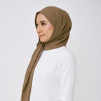 JASMINE HALF MOON SHAWL (NO INNER) - MOSS BROWN