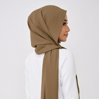 JASMINE HALF MOON SHAWL (NO INNER) - MOSS BROWN