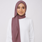 JASMINE HALF MOON SHAWL (NO INNER) - DEEP MAUVE