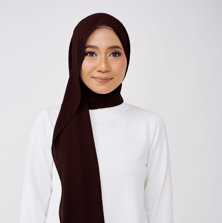 JASMINE HALF MOON SHAWL (NO INNER) - TAN BROWN