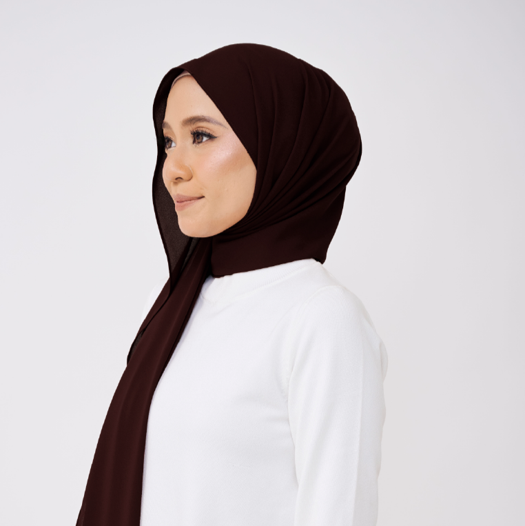 JASMINE HALF MOON SHAWL (NO INNER) - TAN BROWN