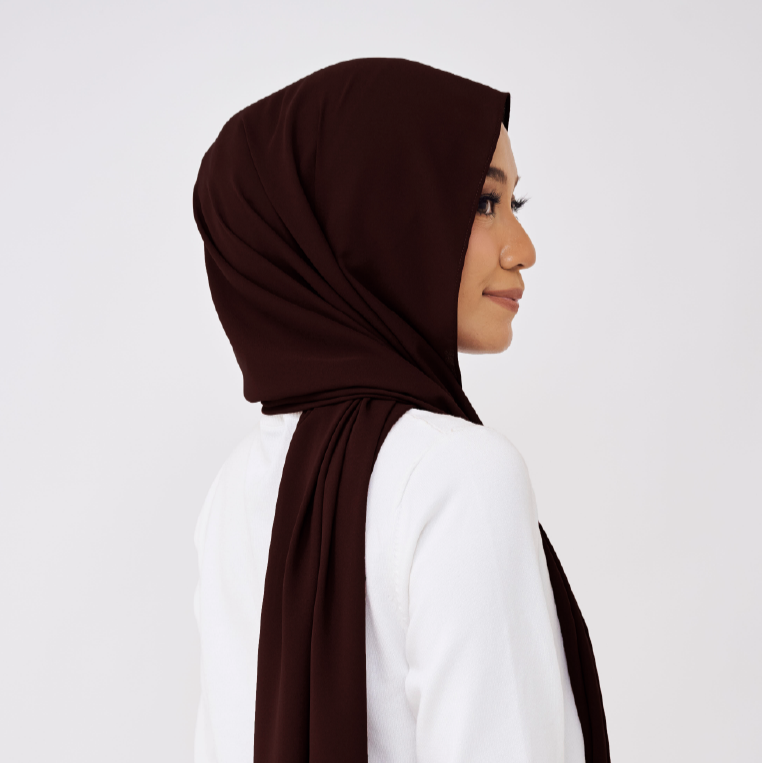 JASMINE HALF MOON SHAWL (NO INNER) - TAN BROWN