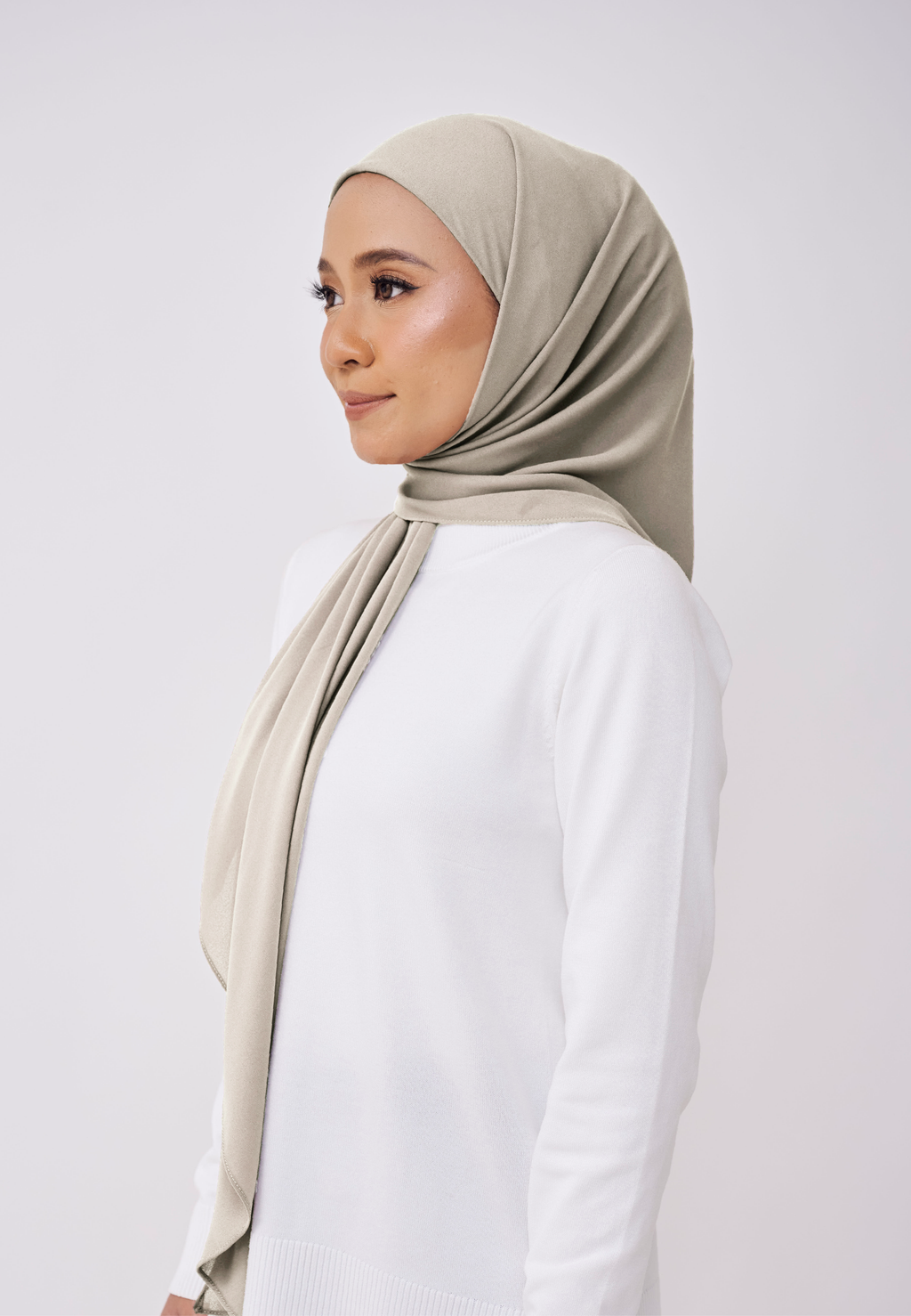 JASMINE ONE LAYER INSTANT BAWAL - ALMOND GREEN