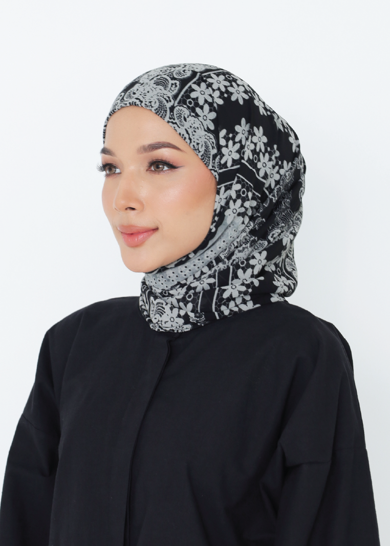 ARTISAN PRINTED INSTANT SHAWL IN KARYA