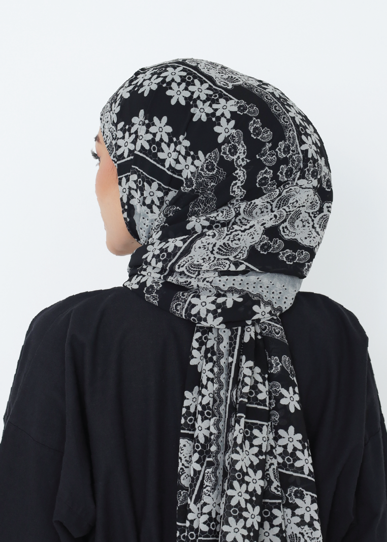 ARTISAN PRINTED INSTANT SHAWL IN KARYA