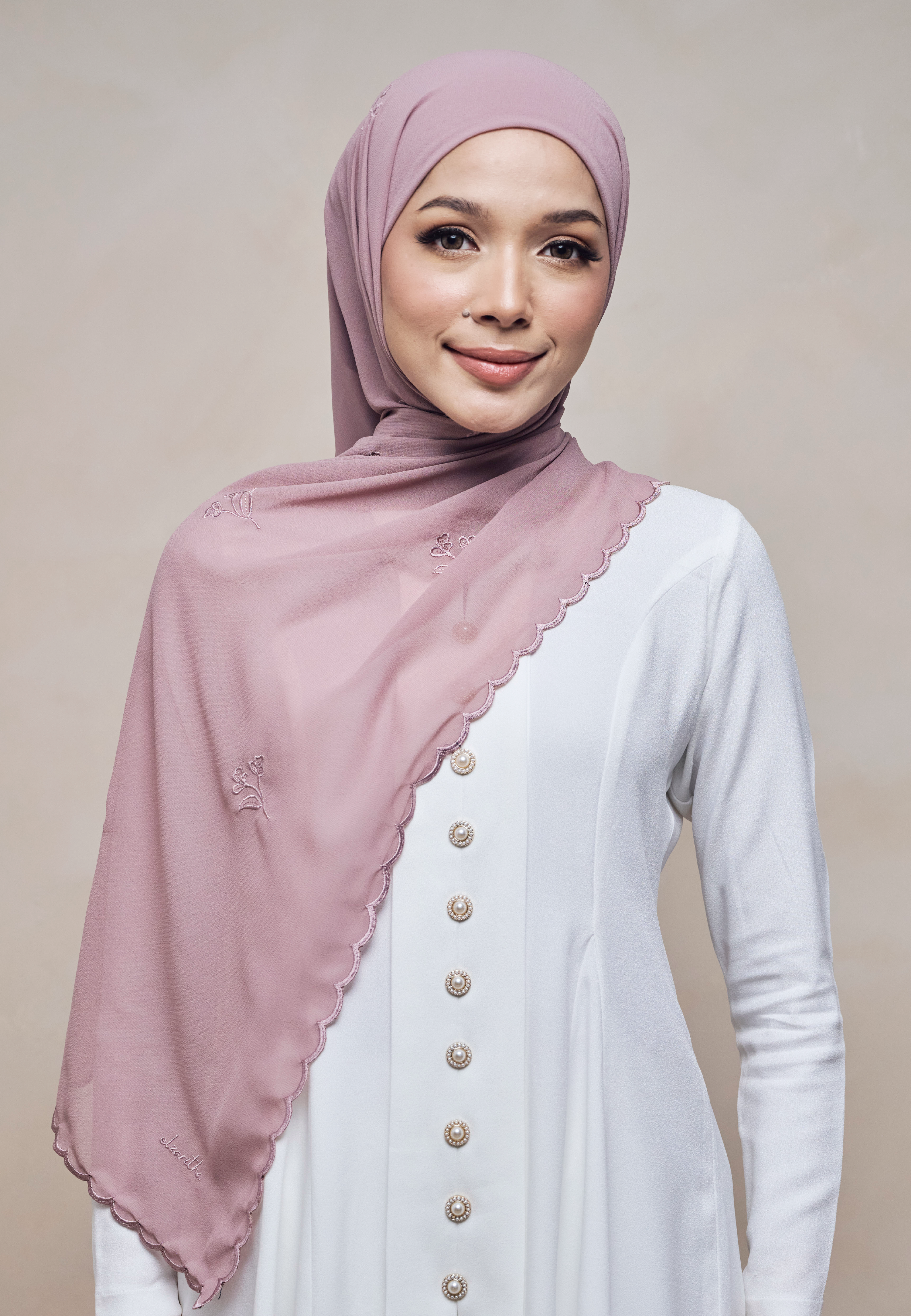 KUNTUM INSTANT SHAWL IN UNGU MASAM
