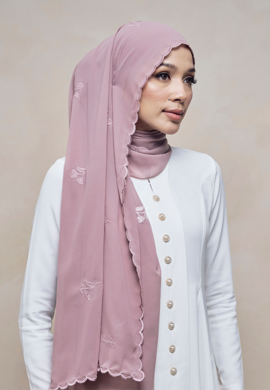 KUNTUM LOOSE SHAWL IN UNGU MASAM