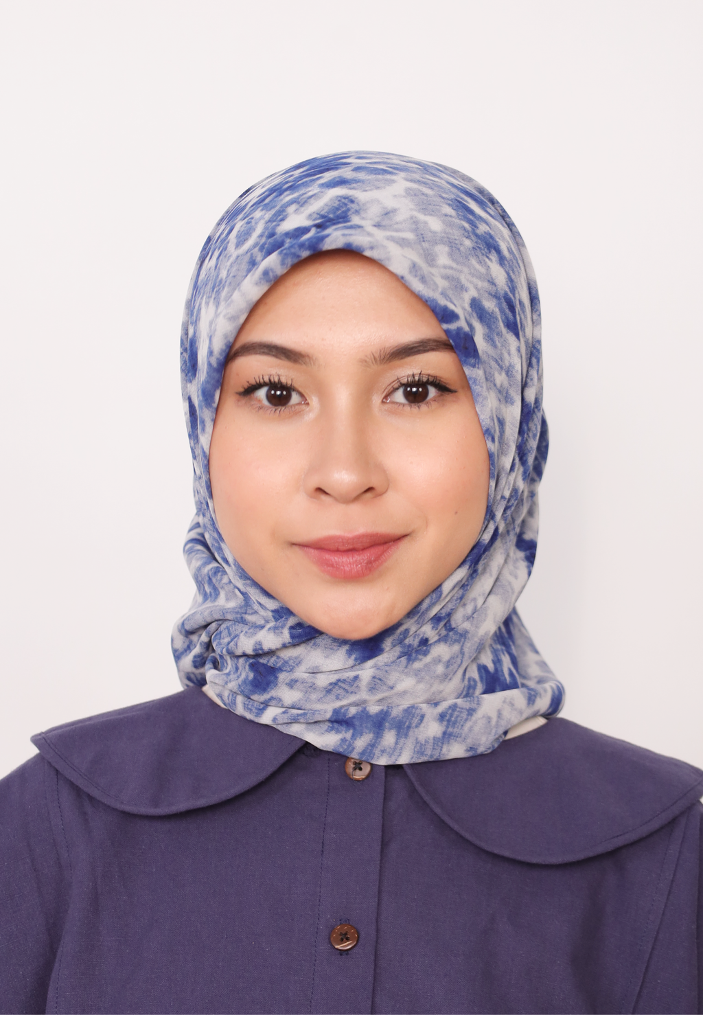 LUMIERÉ PRINTED LOOSE BAWAL - BLEU CELESTE