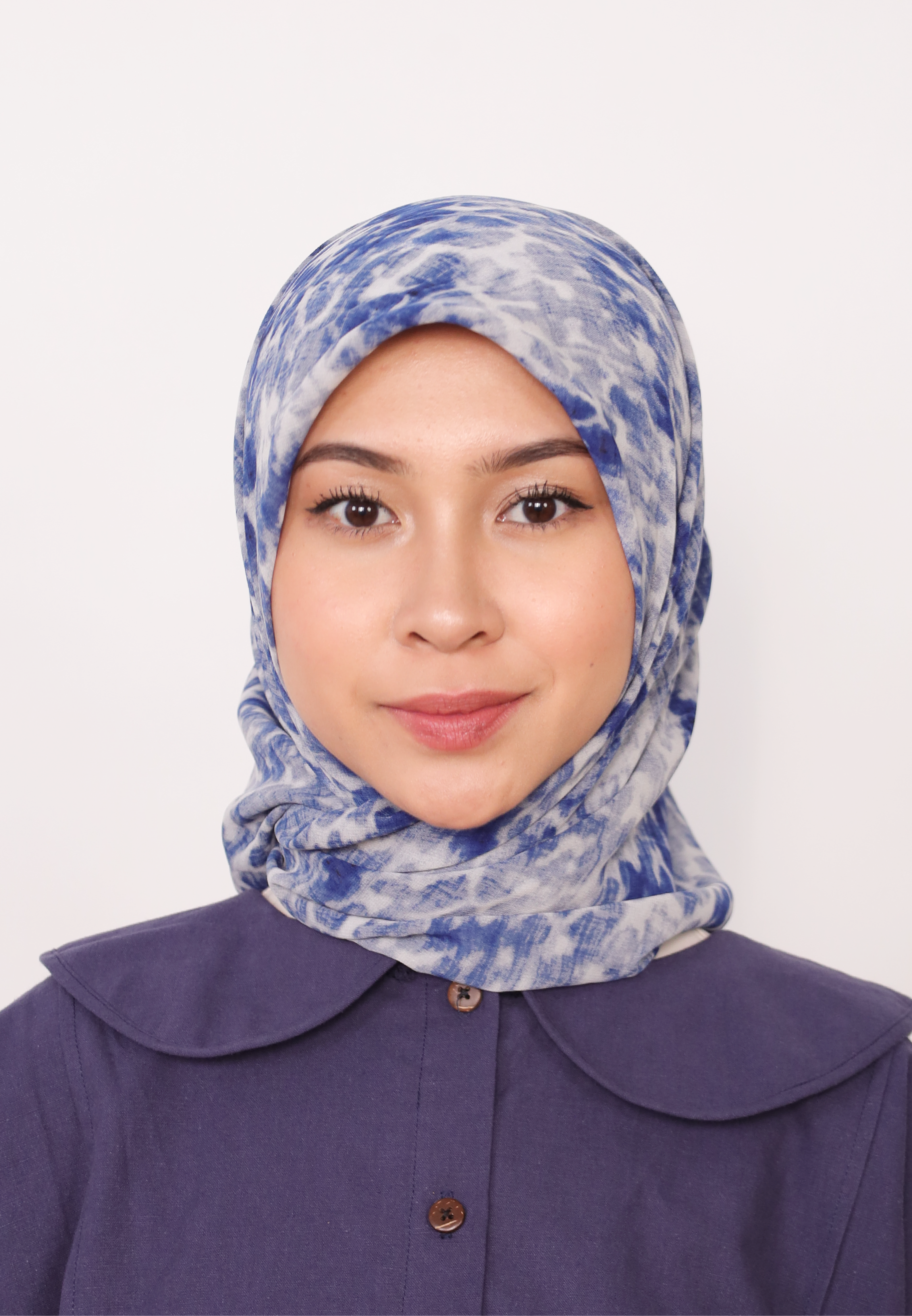 LUMIERÉ PRINTED LOOSE BAWAL - BLEU CELESTE