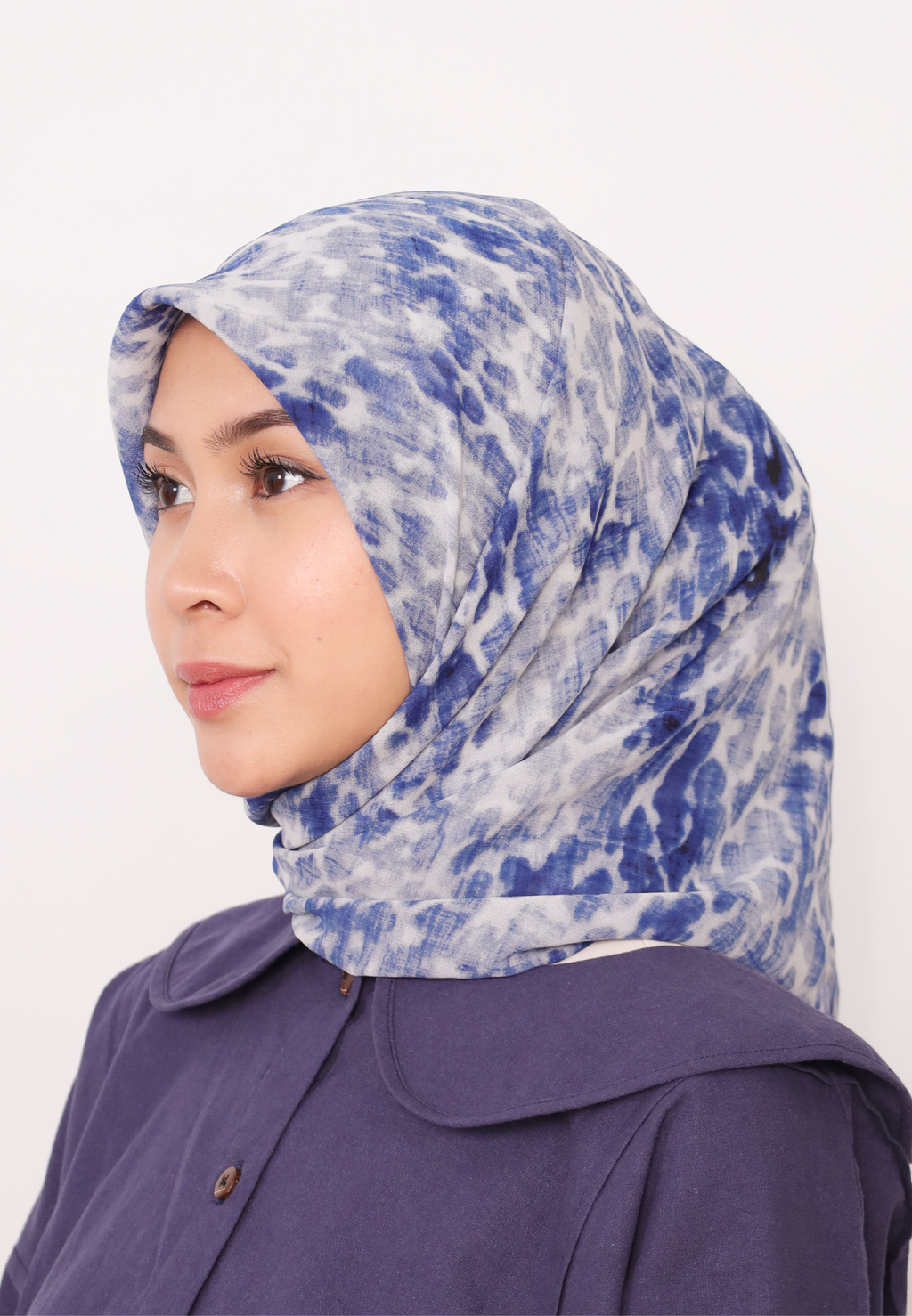 LUMIERÉ PRINTED LOOSE BAWAL - BLEU CELESTE