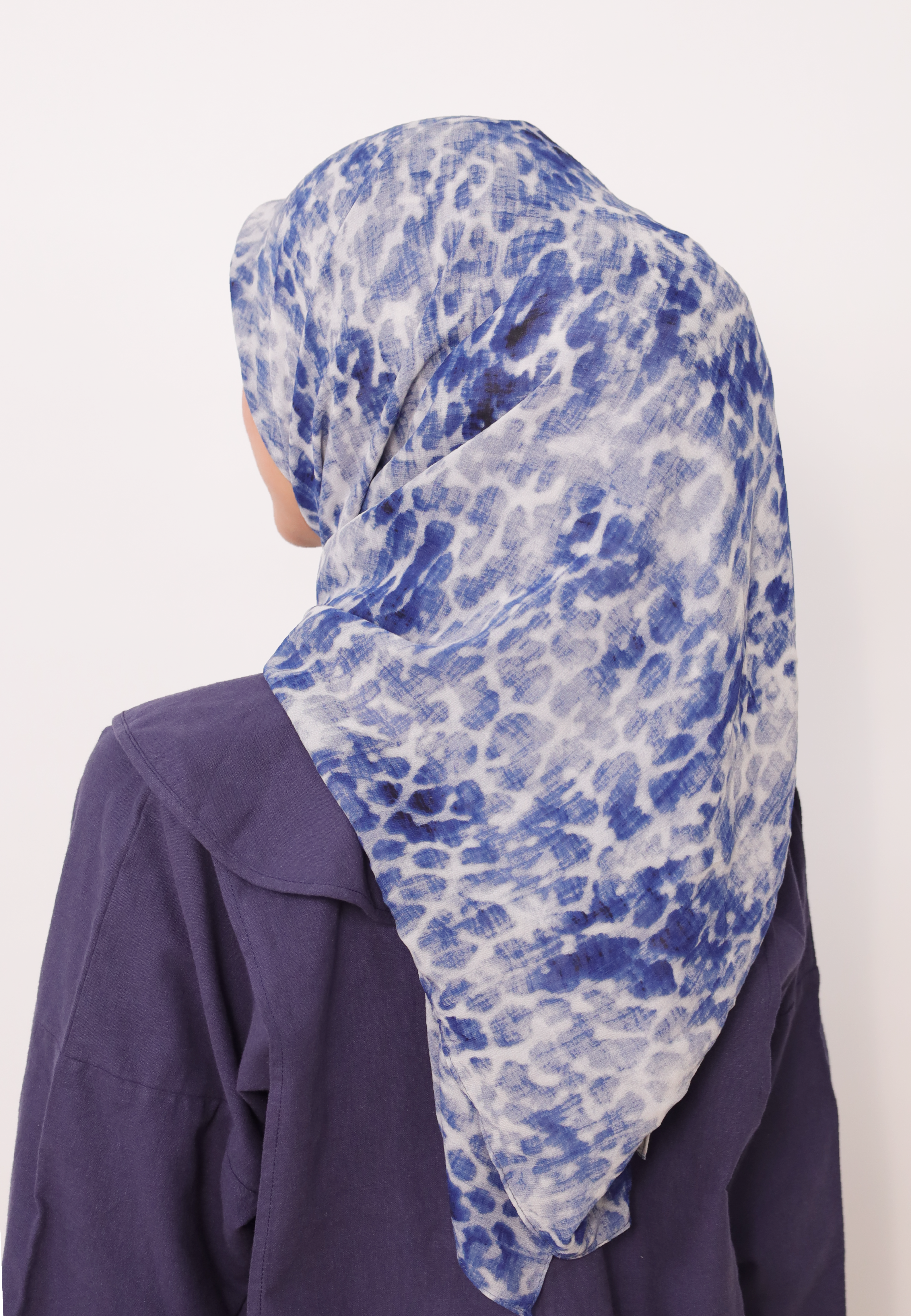 LUMIERÉ PRINTED LOOSE BAWAL - BLEU CELESTE