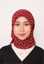 LUMIERÉ PRINTED LOOSE BAWAL - MAROON DOT